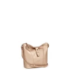 Sac porté travers ANDREA Doré en cuir Léa Ione