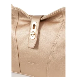 Sac porté travers ANDREA Doré en cuir Léa Ione
