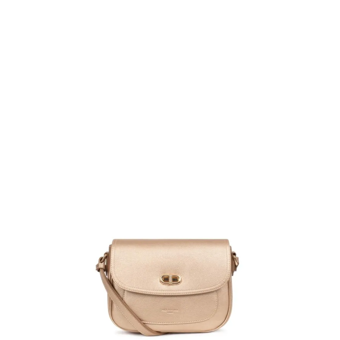 Sac porté travers ANDREA Doré en cuir Sue