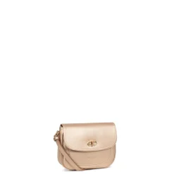 Sac porté travers ANDREA Doré en cuir Sue