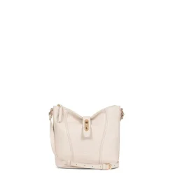 Sac porté travers ANDREA Ivoire en cuir Pax