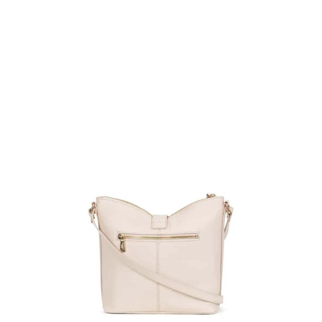 Sac porté travers ANDREA Ivoire en cuir Pax