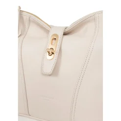 Sac porté travers ANDREA Ivoire en cuir Pax