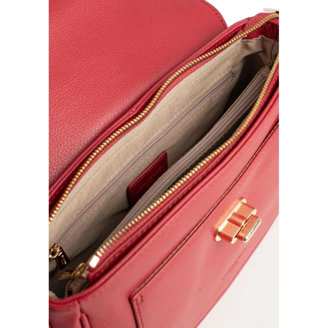 Sac porté travers ANDREA Rouge foncé en cuir Ode