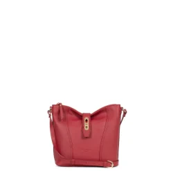 Sac porté travers ANDREA Rouge foncé en cuir Quin