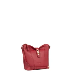 Sac porté travers ANDREA Rouge foncé en cuir Quin
