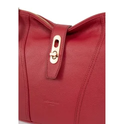 Sac porté travers ANDREA Rouge foncé en cuir Quin