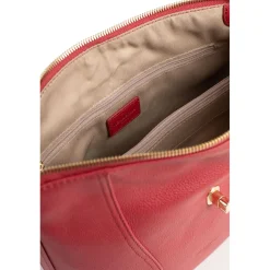 Sac porté travers ANDREA Rouge foncé en cuir Quin