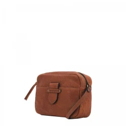 Sac porté travers avec bandoulière en Cuir - Camel CHABRAND