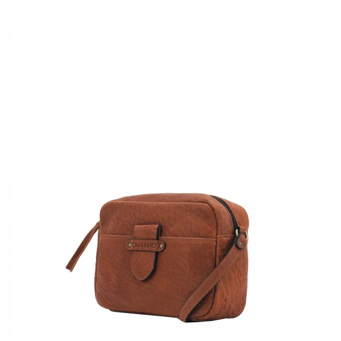 Sac porté travers avec bandoulière en Cuir - Camel CHABRAND