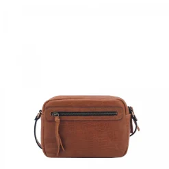 Sac porté travers avec bandoulière en Cuir - Camel CHABRAND