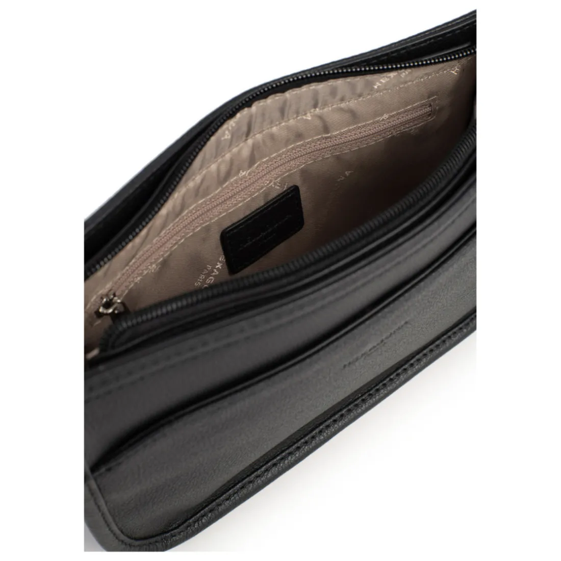 Sac porté travers CONFORT Noir en cuir Ora