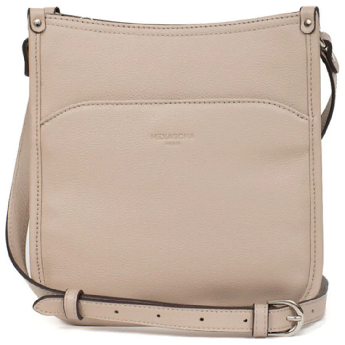 Sac porté travers CONFORT Naturel en cuir Zoé Cara