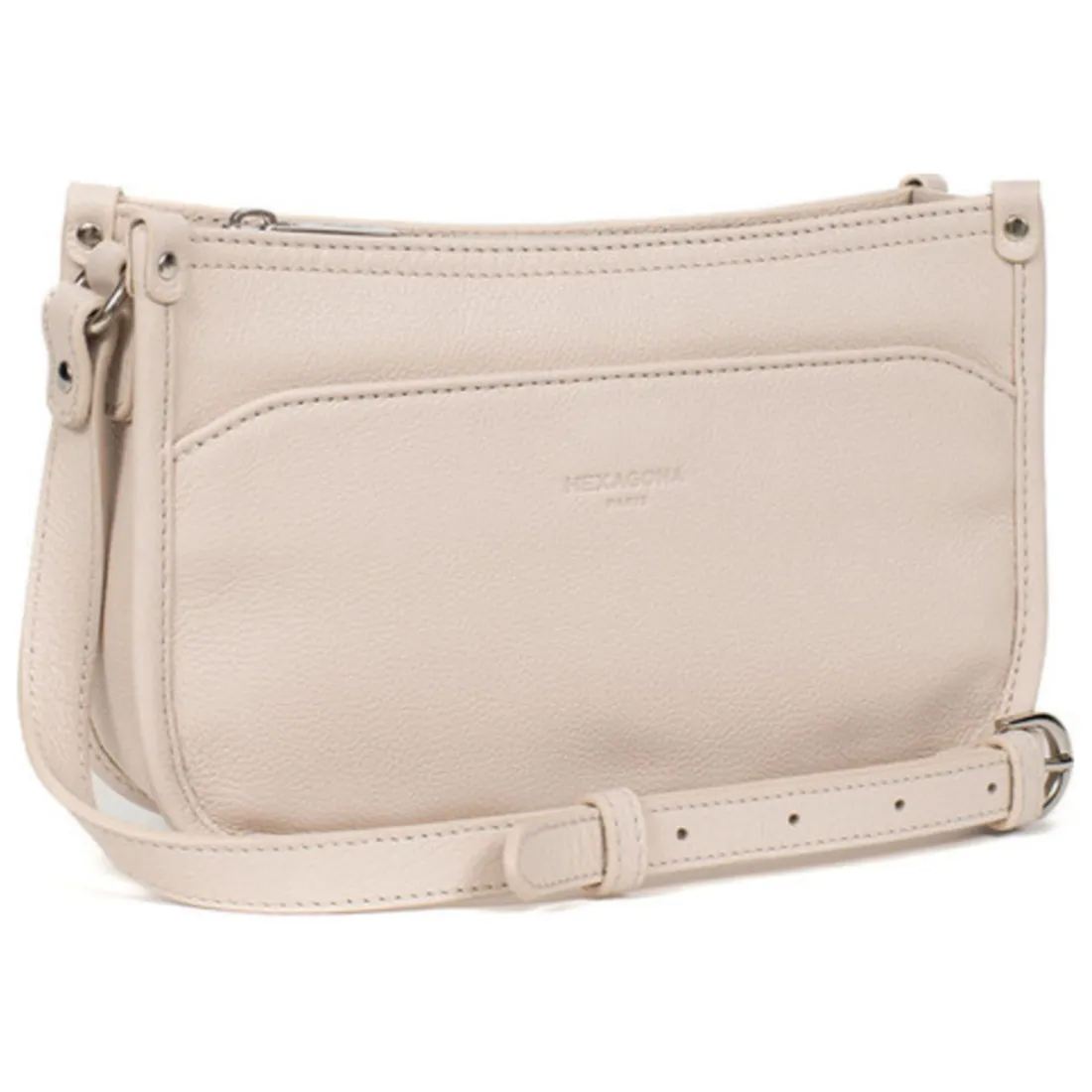 Sac porté travers CONFORT Ivoire en cuir Vivi