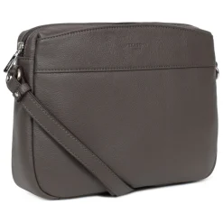 Sac porté travers Cuir CONFORT Taupe Faye