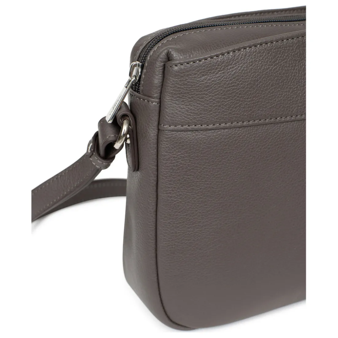 Sac porté travers Cuir CONFORT Taupe Faye