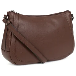 Sac porté travers Cuir CONFORT Chocolat Alia