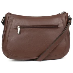 Sac porté travers Cuir CONFORT Chocolat Alia