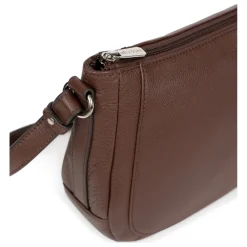 Sac porté travers Cuir CONFORT Chocolat Alia