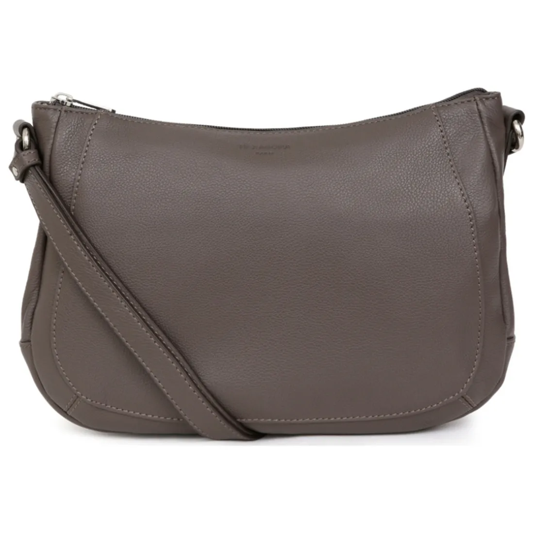 Sac porté travers Cuir CONFORT Taupe Noor