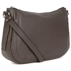 Sac porté travers Cuir CONFORT Taupe Noor