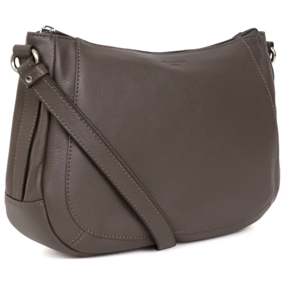 Sac porté travers Cuir CONFORT Taupe Noor