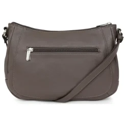 Sac porté travers Cuir CONFORT Taupe Noor