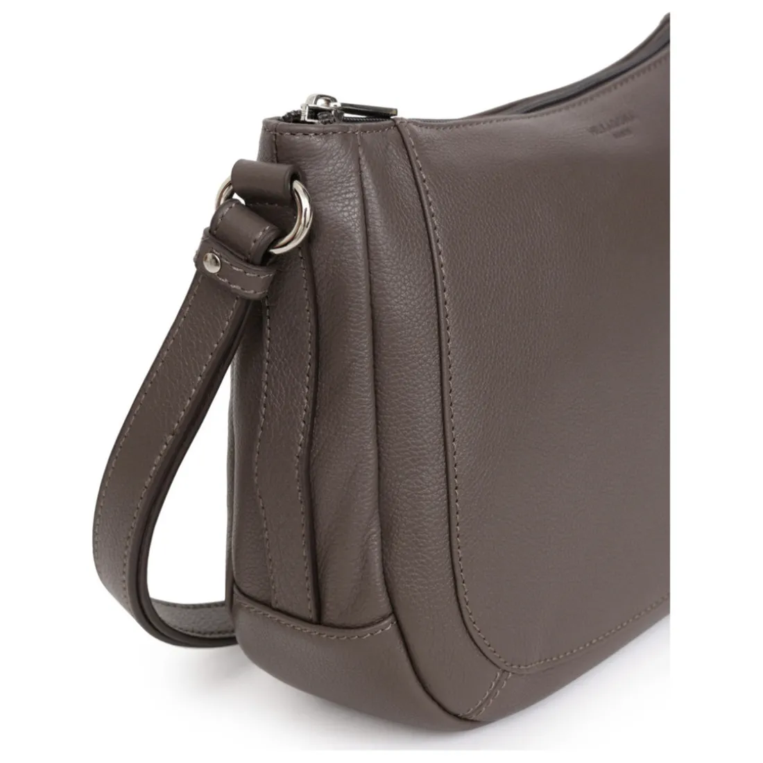Sac porté travers Cuir CONFORT Taupe Noor
