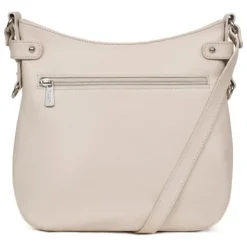 Sac porté travers ivoire en cuir