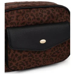 Sac porté travers LEONIE Imprimé Chocolat Elia