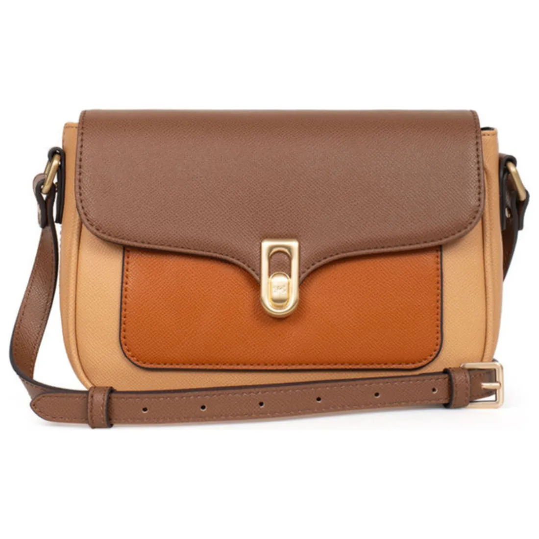 Sac porté travers MERLINE Chocolat/Multicolore Noor
