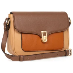 Sac porté travers MERLINE Chocolat/Multicolore Noor