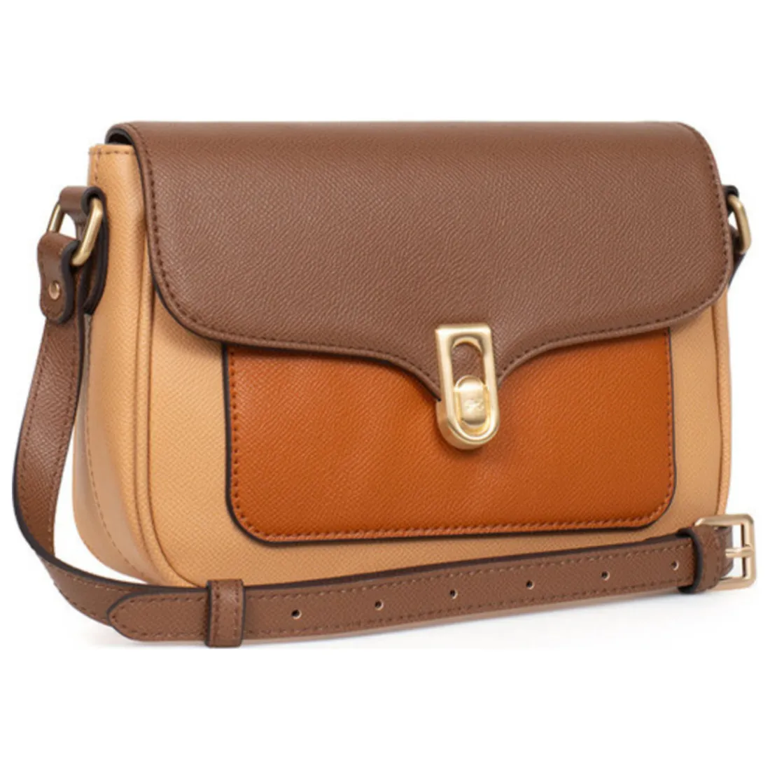 Sac porté travers MERLINE Chocolat/Multicolore Noor