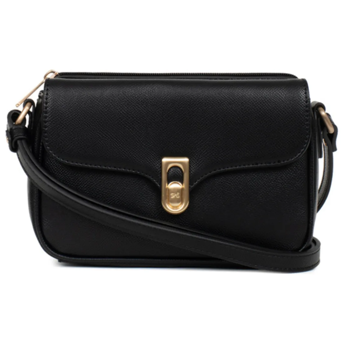 Sac porté travers MERLINE Noir Élise Alice