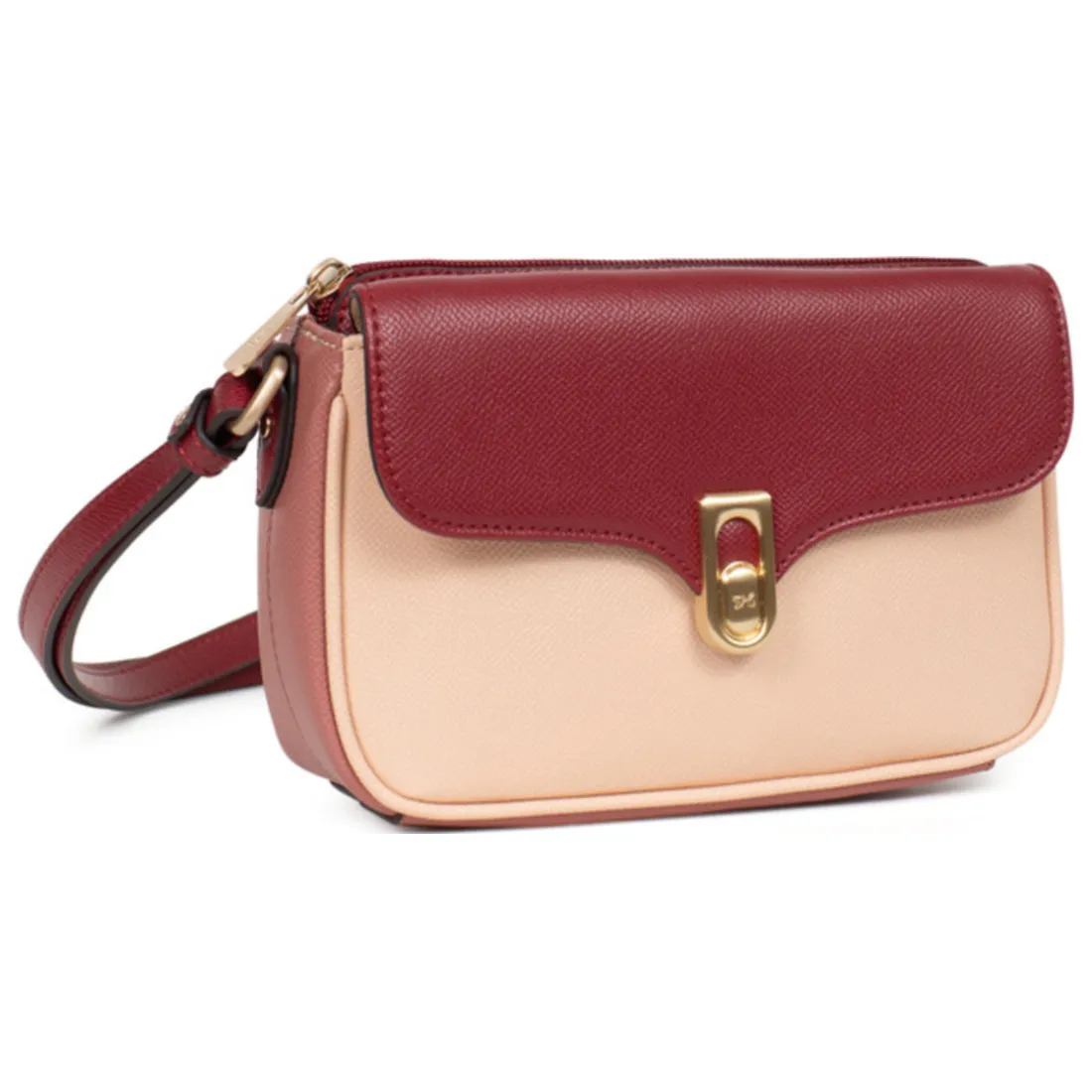 Sac porté travers MERLINE Bordeaux/Multicolore Clio