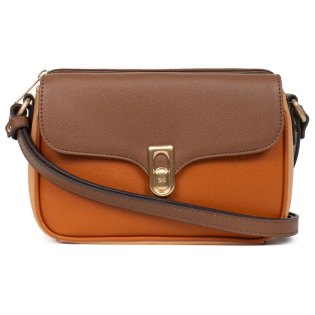 Sac porté travers MERLINE Chocolat/Multicolore Lara