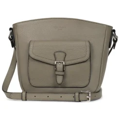 Sac porté travers MIRABELLE Olive en cuir Pia