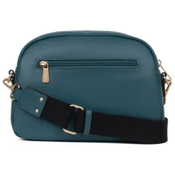 Sac porté travers TAIMA Bleu pétrole en cuir Xia