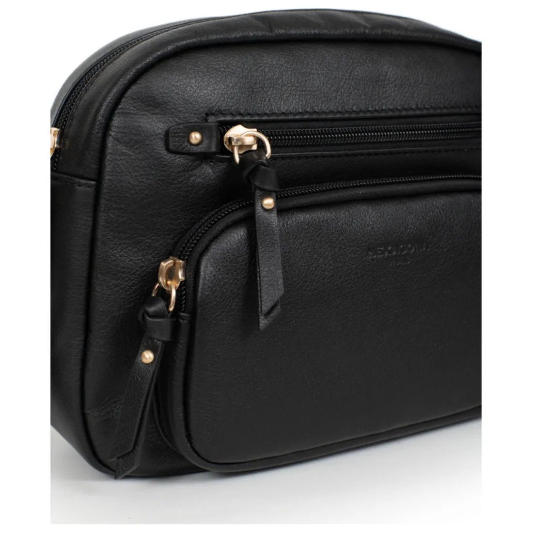 Sac porté travers TAIMA Noir en cuir Ria