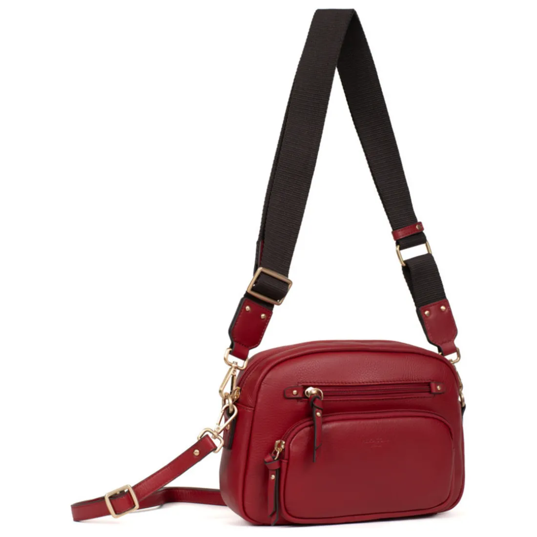 Sac porté travers TAIMA Rouge foncé en cuir Ella