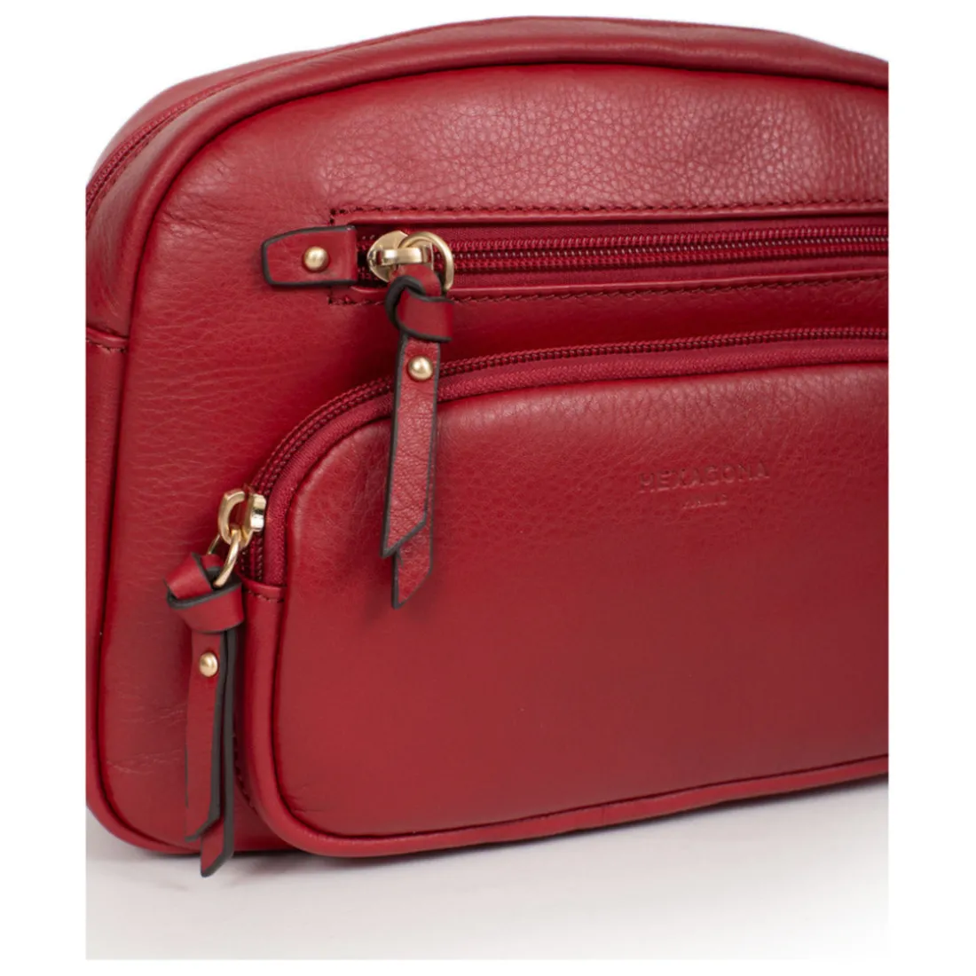 Sac porté travers TAIMA Rouge foncé en cuir Ella