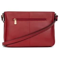 Sac porté travers TAIMA Rouge foncé en cuir Lena
