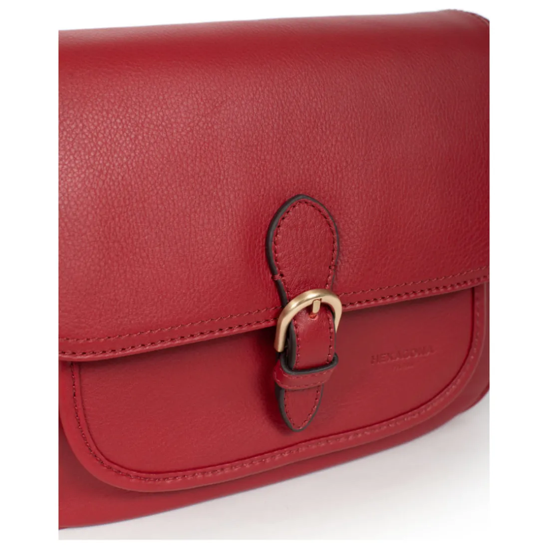Sac porté travers TAIMA Rouge foncé en cuir Vera