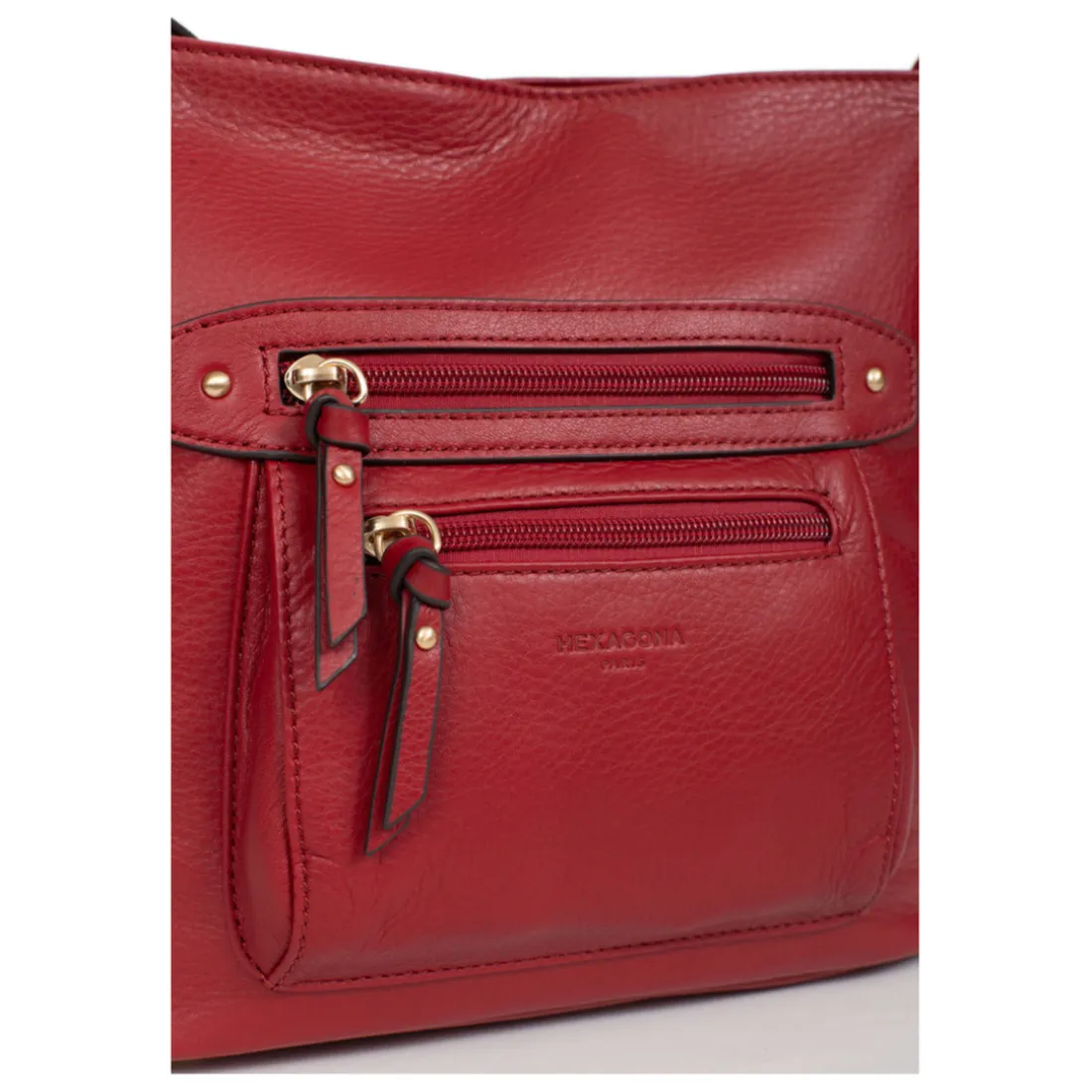 Sac porté travers TAIMA Rouge foncé en cuir Lia