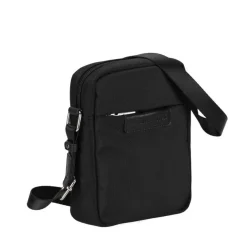 Sac porte travers noir polyester en cuir