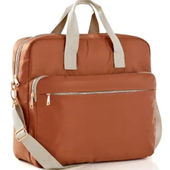 Sac pour ordinateur en Textile Marron caramel
