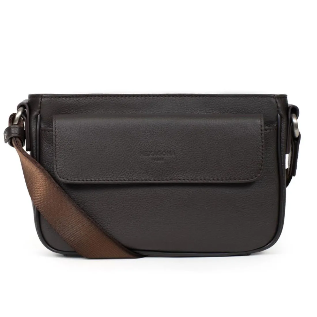 Sac reporter Cuir CONFORT Marron foncé Vox