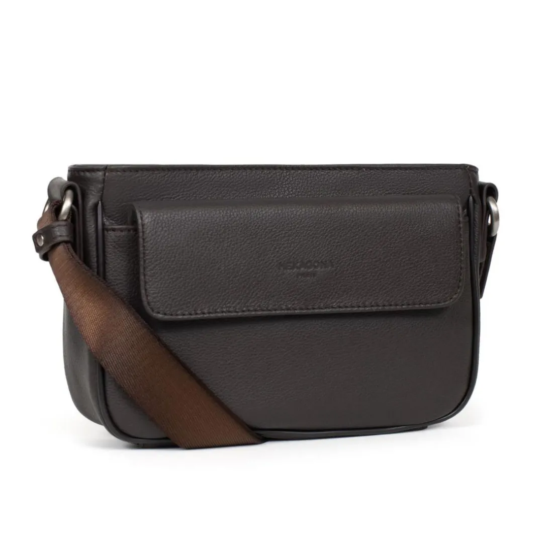 Sac reporter Cuir CONFORT Marron foncé Vox