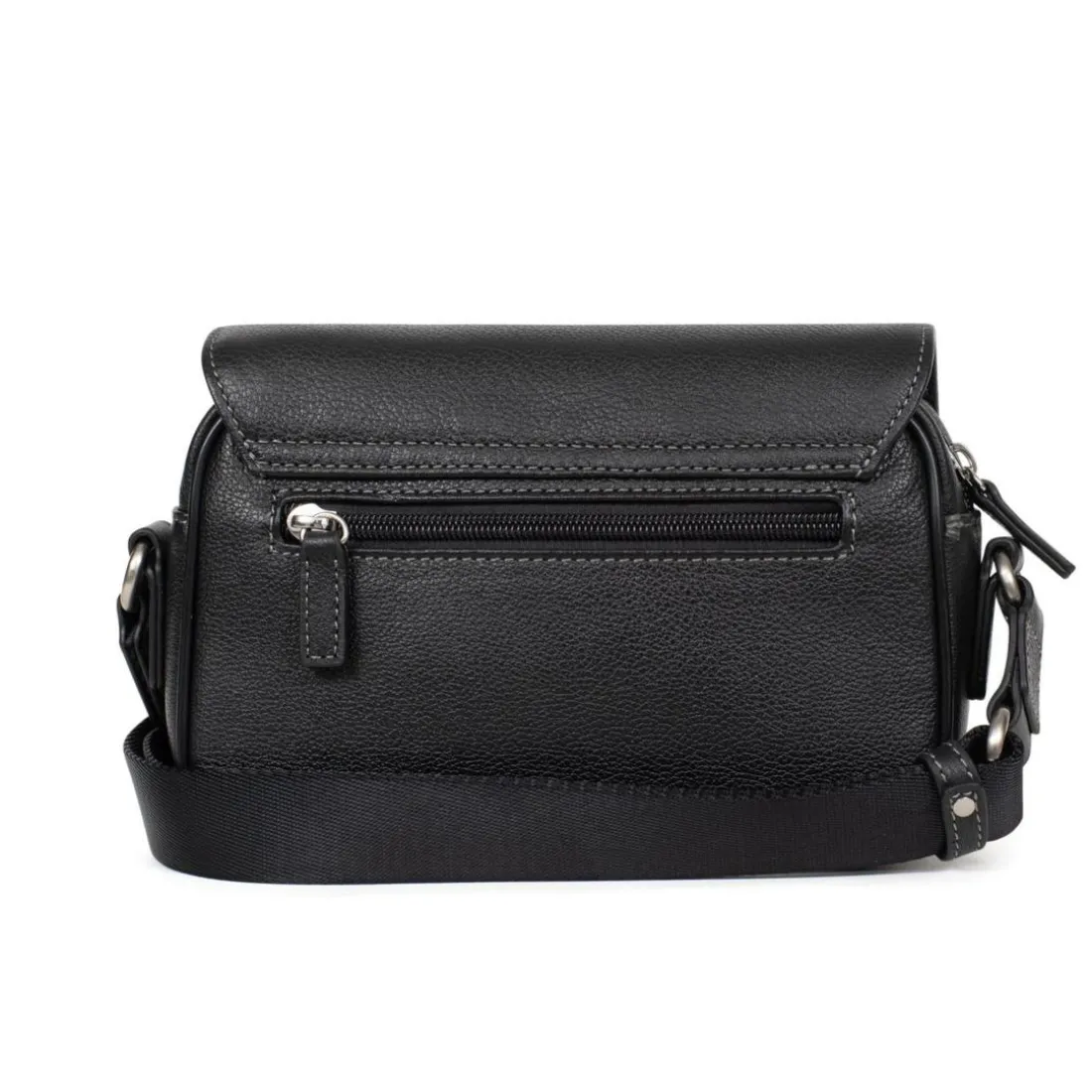 Sac reporter Cuir CONFORT Noir Queen
