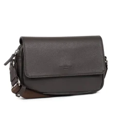 Sac reporter Cuir CONFORT Marron foncé Joy